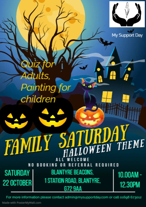 Beacons Blantry, Family Saturday, Halloween Theme. Saturday 22nd October 10 - 12:30